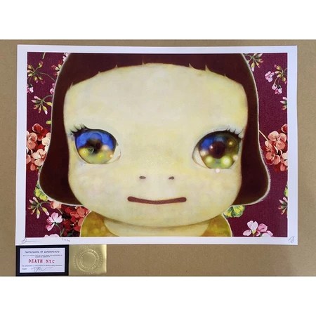 DEATH NYC 2020 限量版畫 奈良美智×草間彌生 村上隆 太陽花 微笑花 當代藝術 潮流 塗鴉 翻玩 推薦
