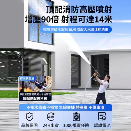 洗車機 5大優點 無刷三段調速 高壓水力 免維護輕鬆省時 適合忙碌主婦與工作者